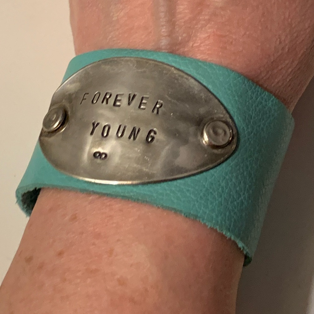Recycled Leather & Spoon Bracelet!